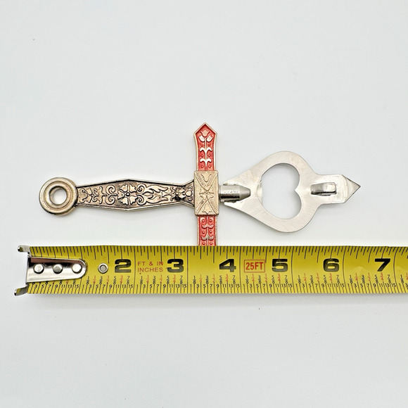 Celtic Cross Sword Bottle Opener Mid Century Breweriana Barware Beer Medieval - Picture 6 of 7